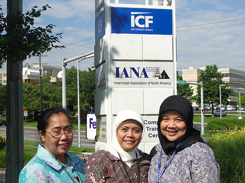 Atmarita, Krismawati, and Rina Herartri (Pictured, L to R) visited DHS Headquarters from Indonesia.